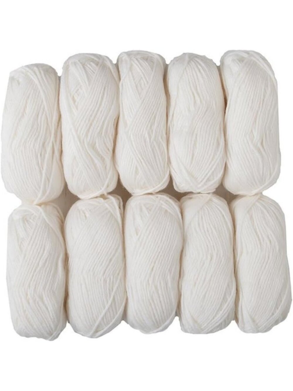 Soft White 100% Wool Yarn Pack for Knitting & Crocheting - Ideal for Crafts